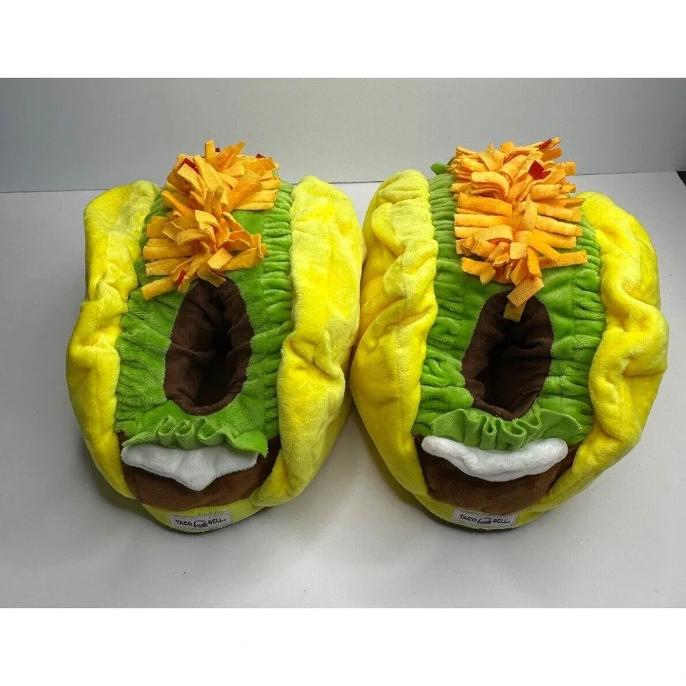 Taco Bell slippers Rare Plush Novelty Measure 11